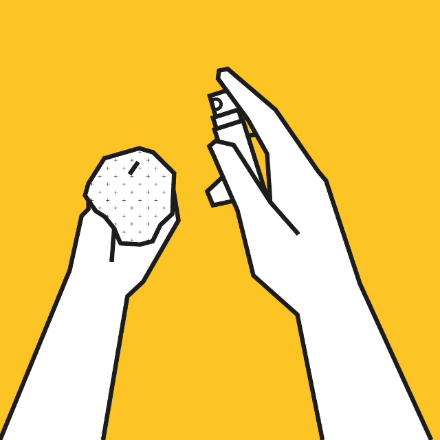 Spraying activator on Gooru Slime if feeling sticky