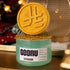 Eid Treasure by Gooru Slime: clear and clay slime with golden glitter bingsu and a riyal coin topper. Handmade in the UAE.