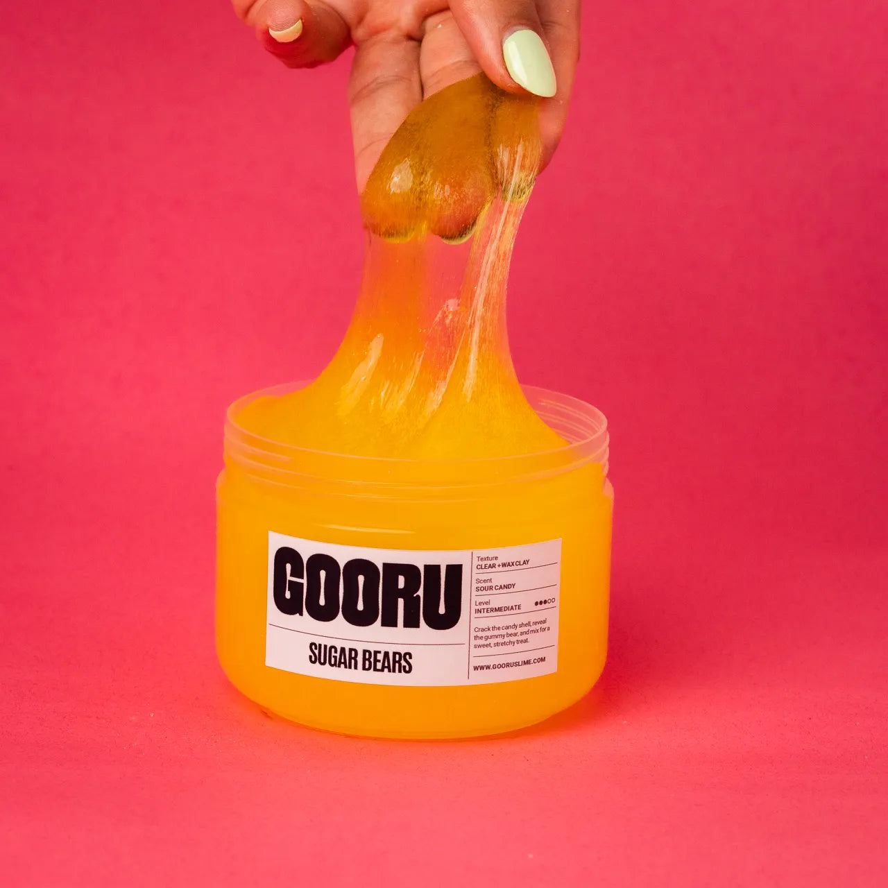 Sugar Bears by Gooru Slime: candy-inspired crackable slime with a hidden gummy bear inside. Handmade in the UAE.