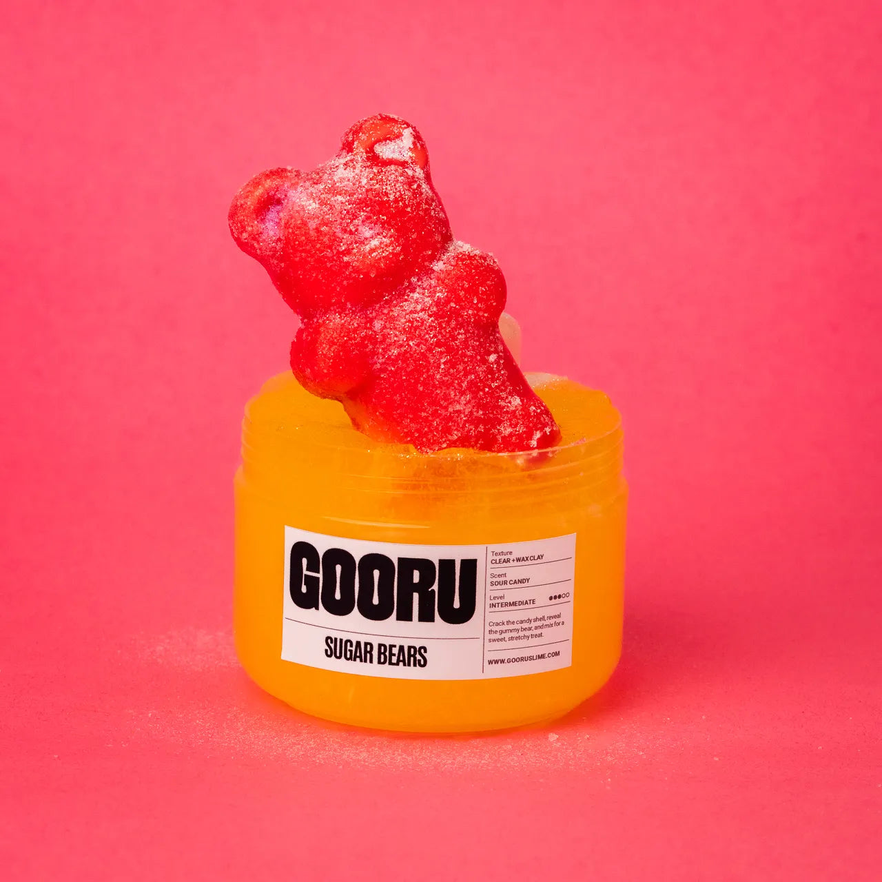 Sugar Bears by Gooru Slime: candy-inspired crackable slime with a hidden gummy bear inside. Handmade in the UAE.