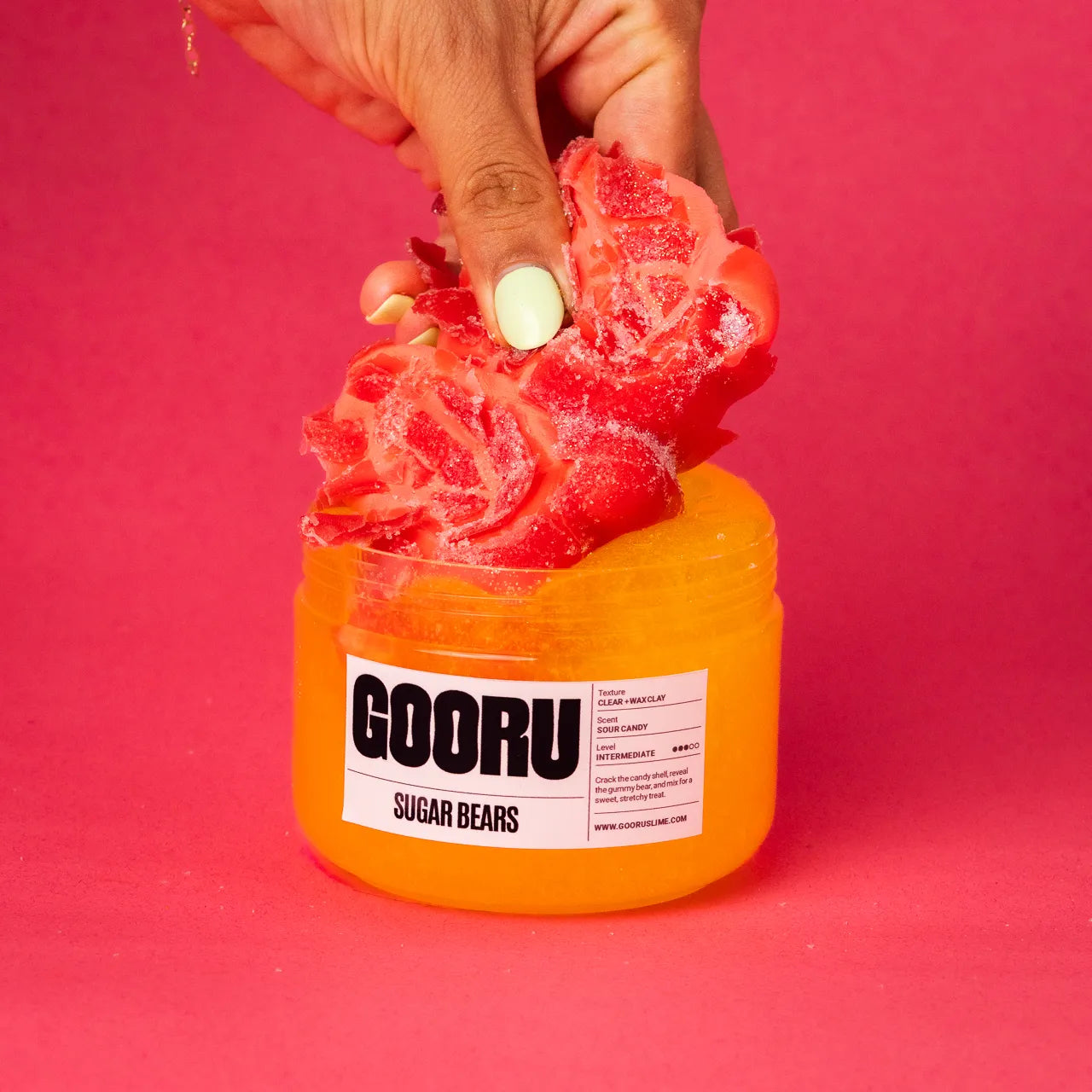 Sugar Bears by Gooru Slime: candy-inspired crackable slime with a hidden gummy bear inside. Handmade in the UAE.