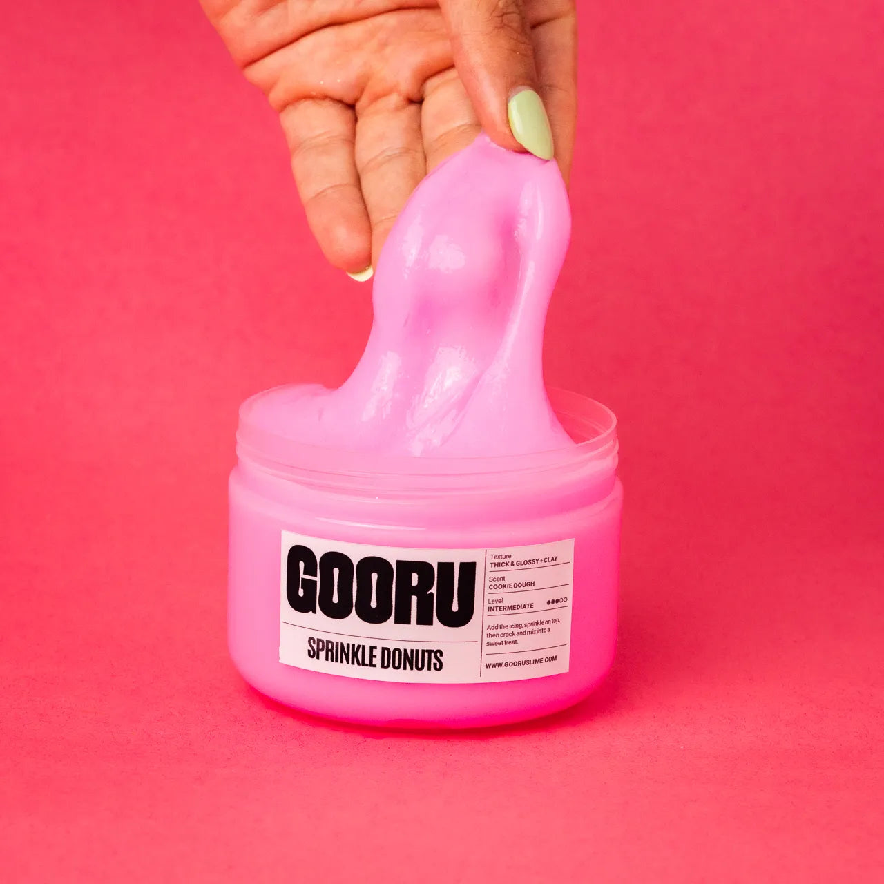 Sprinkle Donuts by Gooru Slime: hands-on slime with glossy icing, a donut, and colorful sprinkles. Handmade in the UAE.